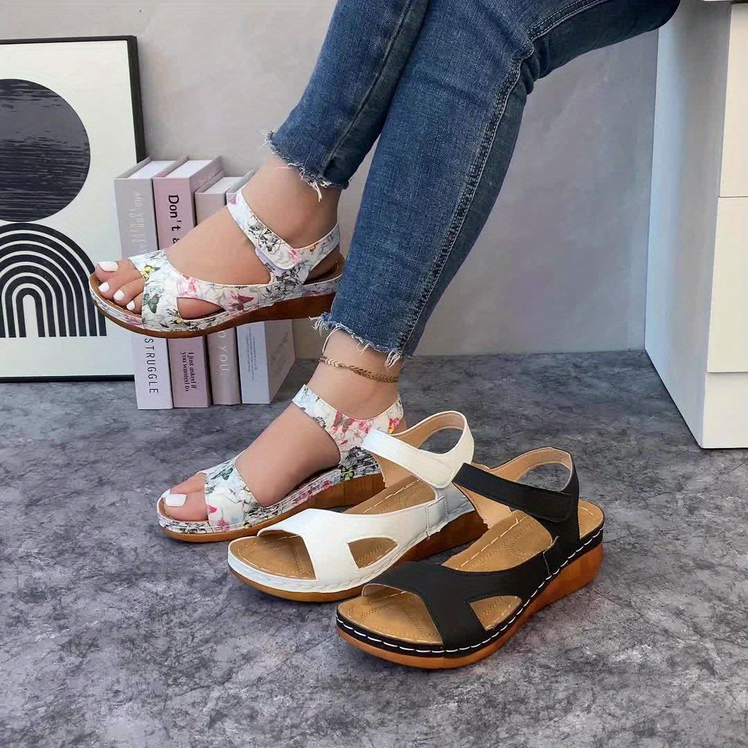 Flora – Floral Platform Sandals