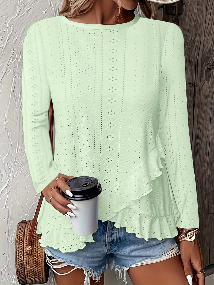 Liora – Blue Crew Top